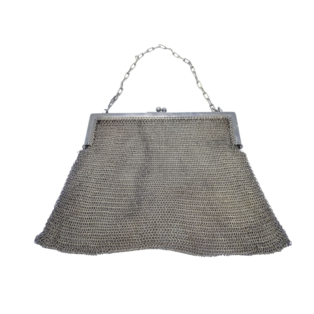 Bolso faltriquera antigua, silver plate, 20’s - Francia