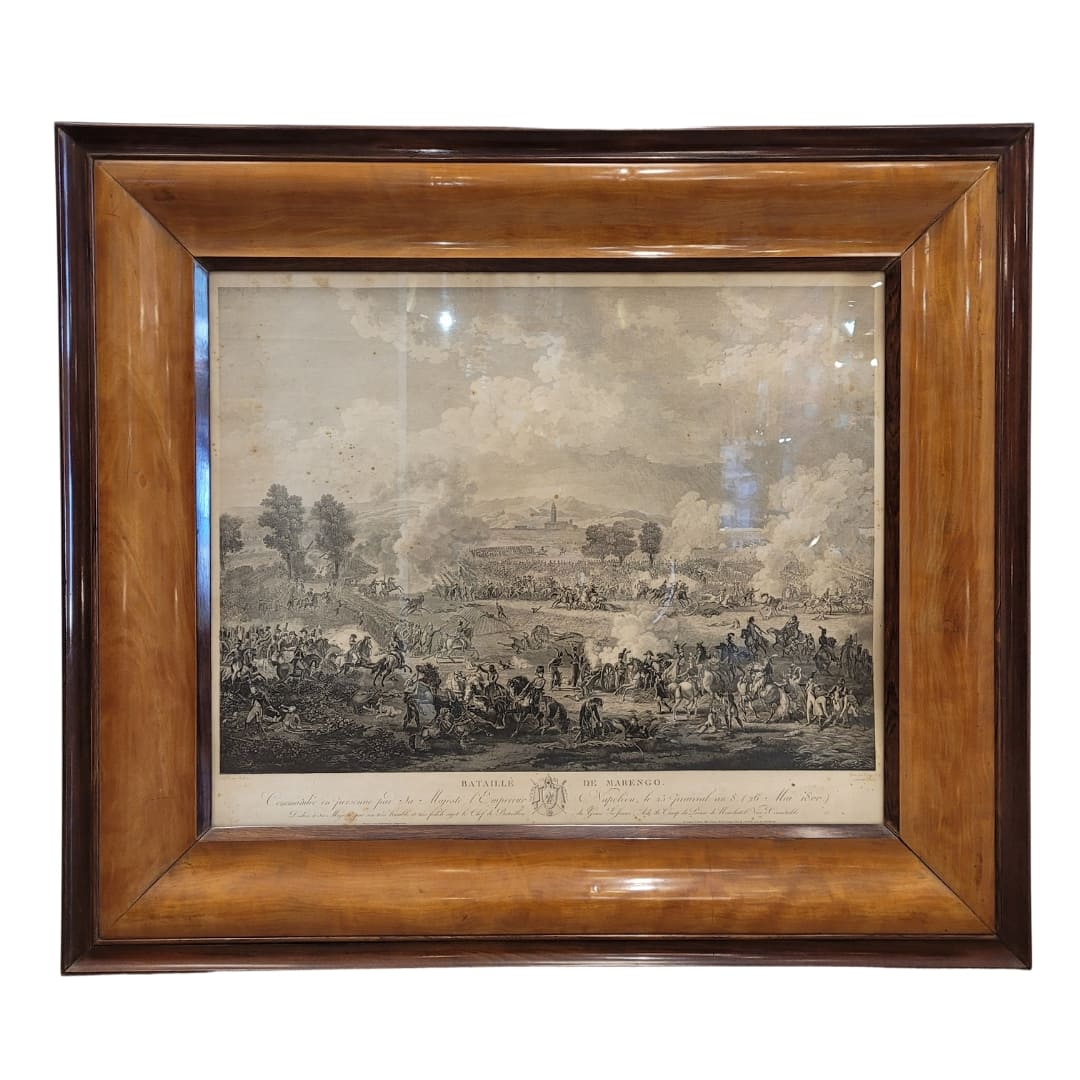 Grabado “Batalla de Marengo”, Jacques-Joseph Coiny, p. s. XIX - Francia