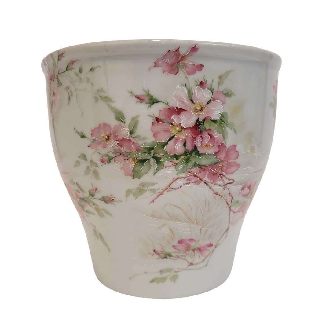 Cache pot diseño floral, Porcelana de Limoges, 60’s - Francia